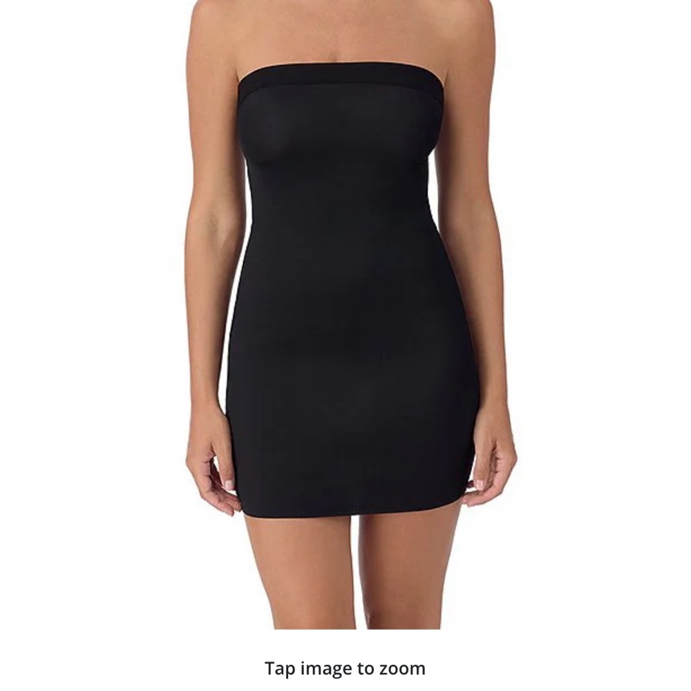 NWT - Women's Black Strapless Shapewear Dress Size XLARGE